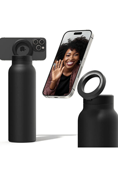 NextGen Water Bottle + Free Magnetic Booster Ring- Stainless 800 ML(BLACK)