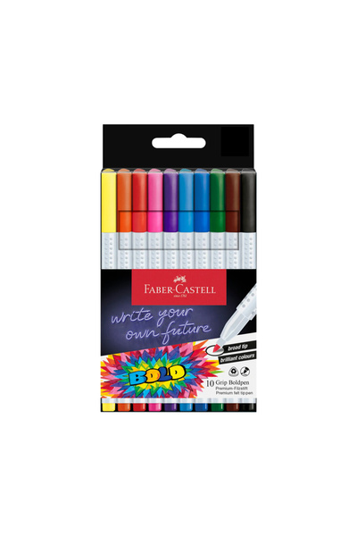 Faber Castell Faber-Castell Boldpen Keçe Uçlu Kalem Seti 10 Renk