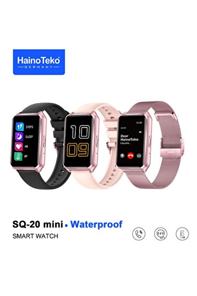haino teko germany Sq-20 Mini Smart Watch Waterproof Amoled Screen Bt Call He...