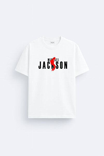 cesita Michael Jackson Printed Cotton White T-Shirt T-Shirt
