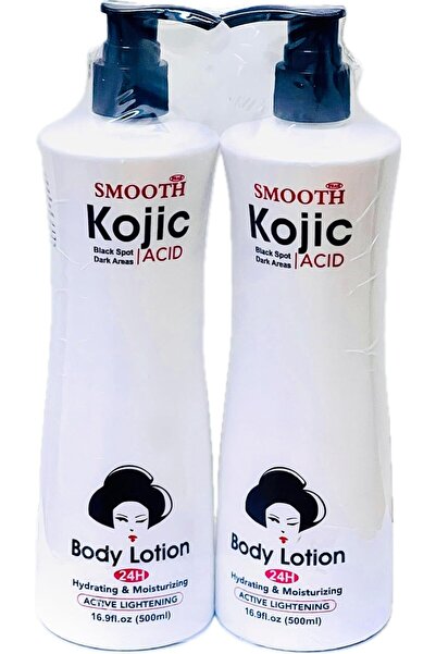 SMOOTH Kojic Acid Body Lotion - 24hr Hydrating & Moisturizing (500ml, Pack of 2)