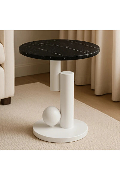 lmstabda Marble serving table with modern geometric design