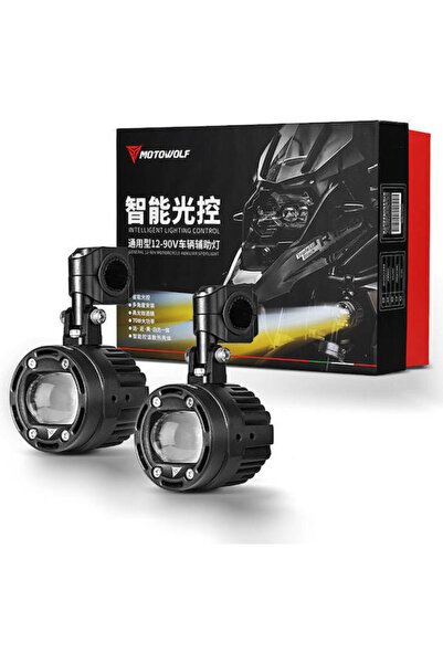 MOTOWOLF Προβολείς LED Μοτοσικλέτας 70W 6000K-3000K Mdl5006 Μαύρος Διακόπτης ...