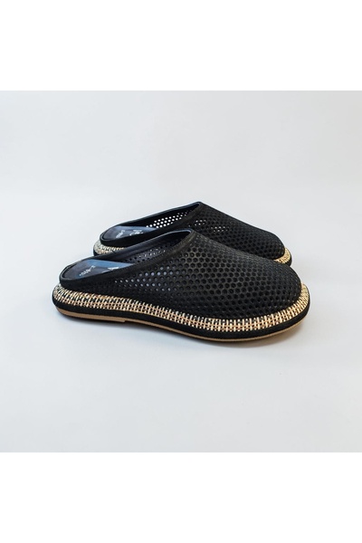 Ega ayakkabı Women's Genuine Suede Perforated Slippers