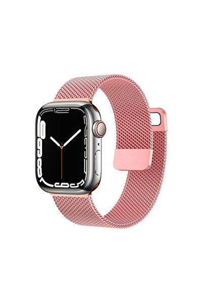 OEM Premium Μαγνητικό Ατσάλινο Λουράκι Apple Watch 42 44 45 49mm Ροζ Χρυσό