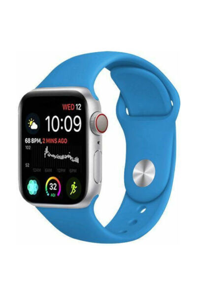 OEM Λουράκι Σιλικόνης με Πείρο Ανοιχτό Μπλε (Apple Watch 44/45/46mm/Ultra 49mm)