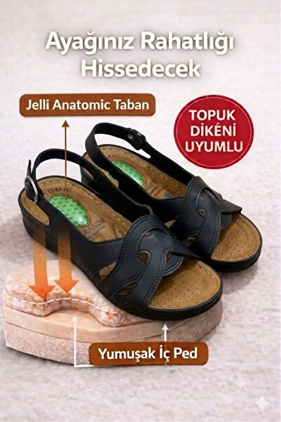 Behtah Kundura Fully Orthopedic Gel Soft Anatomic Non-Slip Sole Outdoor Sanda...