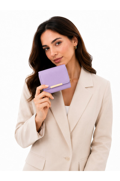 Mondschein Glanzia Liora Lavender Women's Wallet with Zipper Card Holder Comp...