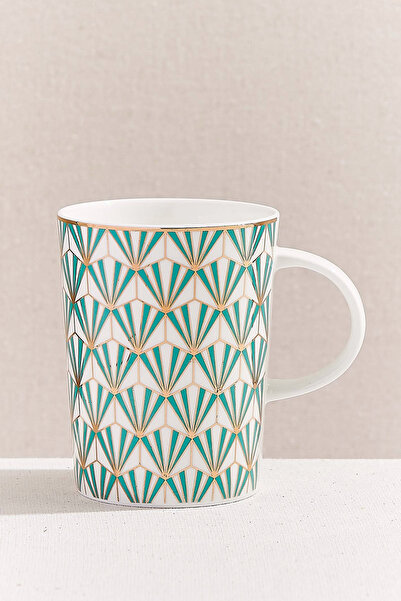 Paşabahçe Venezia Porcelain Mug Green, Stylish Design