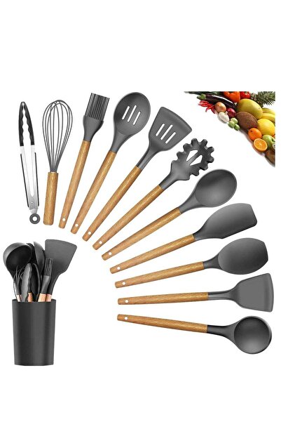 ELTRAZONE Silicone Cooking Utensil Set, 12 Piece, Heat Resistant Spatulas and...
