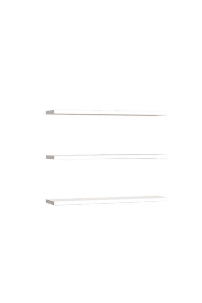 Adore Set 3 rafturi de perete Edna, Melamina, 60x14 cm - Alb