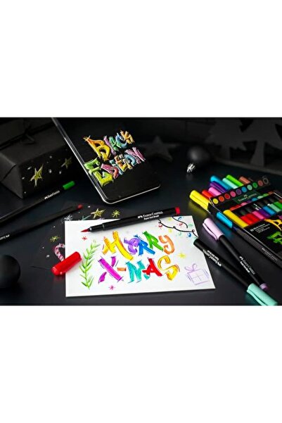 Yıldızan ZG Store Black Edition أقلام فرشاة ذات رأس من اللباد، 10 قطع، ألوان ...
