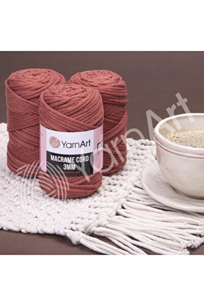 Yıldızan Msa Shop Yarnart Hand Knitting Yarn Macrame Cord 3 Mm, 752, 2X500 Gr...