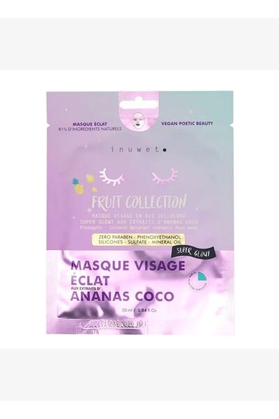Inuwet Fruit Series Moisturizing Face Mask Pineapple Coconut