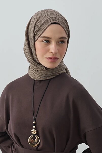 Modakaşmir Misto Cotton Series Shawl Dark Mink