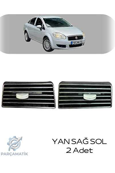 PARÇAMATİK Fiat Linea Uyumlu (Sağ-Sol) Yan Havalandırma Difüzör Izgarası Krom...