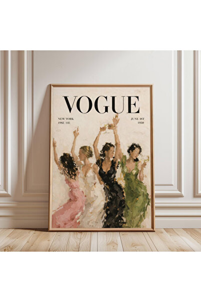 fingerjewerly Vogue New York 1950 Poster Eklektik Sanat - Tablo Ölçülerinde Ç...