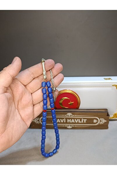 TESPİH KÖŞESİ Havli̇t Stone Natural Stone Prayer Beads Blue Color