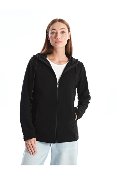 LC Waikiki Lcwaikiki Basic Women's Hooded Plain Zipper Sweatshirt