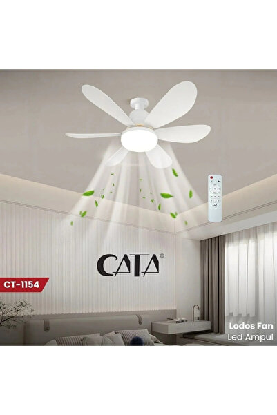 Cata Lodos Fan LED 62W Kumandalı Işıklı Vantilatör Tavana Monteli CT-1154 Duy...