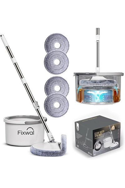 Urban URBANNX Spin Mop & Bucket Set with 360° Rotating Head – Microfiber Floo...