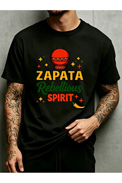 STITCHLY Mexican Inspired Design Men'S Crewneck T-Shirt Loose Fit 100 Percent...