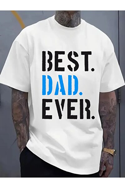 1001 Line تي شيرت Best Dad Ever للرجال، أبيض أنيق، إصدار محدود، تي شيرت ممتع ...