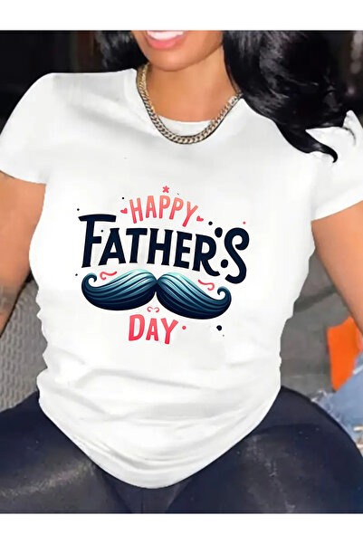 1001 Line Women's 100% White T-Shirt - Funny Whiskers Print with Decorative S...