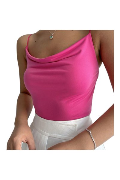RAYON Women's Spaghetti Strap Crop Top – Sleek & Stylish