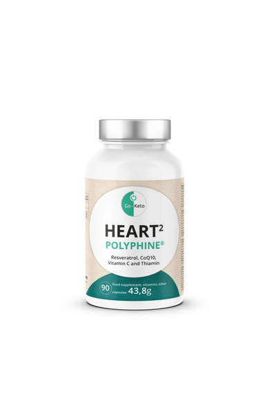 Go-Keto Heart2 Polyphine Resveratrol, CoQ10, Vitamina C și Tianină 90 capsule