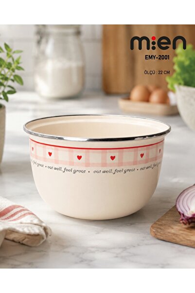 MİEN Cutie 22 cm Enamel Mixing Bowl