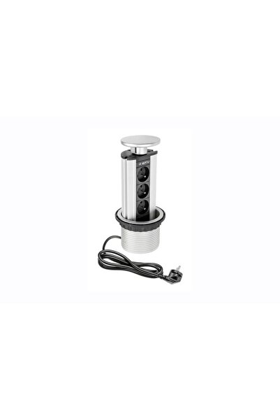 OEM Priza rotunda incastrabila 3xSchucko aluminiu GTV