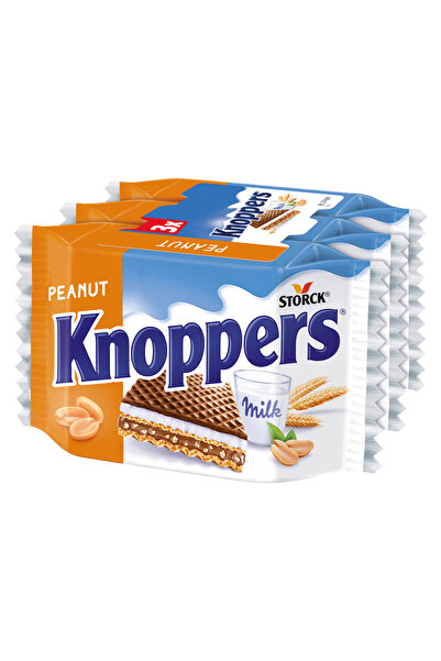 Knoppers Napolitane cu alune Knoppers, 80g, cu ciocolata, gust de lapte, set ...