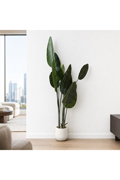 Rahaty Store Artificial tree pot luxurious entrance decor 158 cm