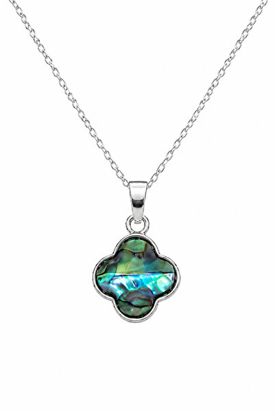 OSMANLI GÜMÜŞ Women's Steel Necklace Clover Cut Steel Ocean Women's Necklace