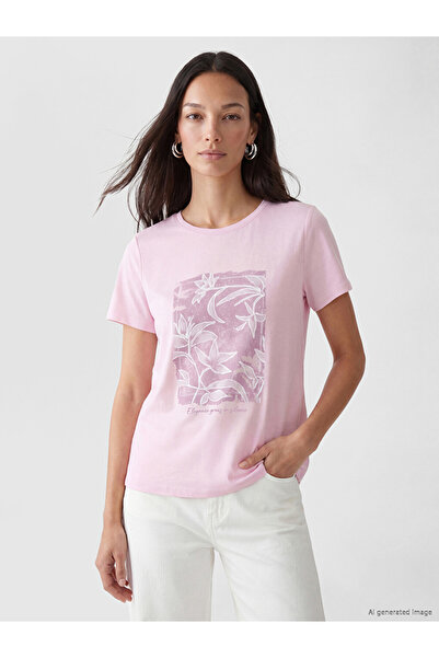 LC Waikiki Tricou pentru damă cu imprimeu cu gât crew
