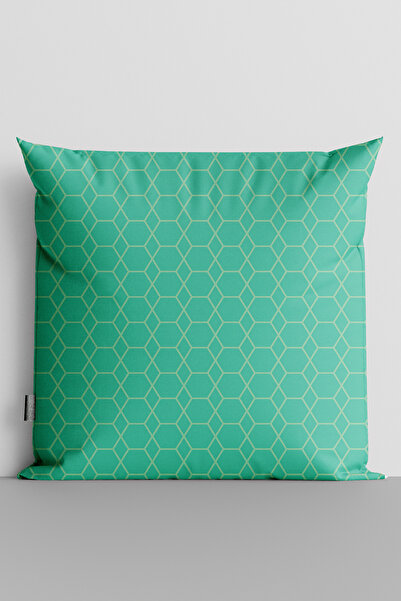 TicaretJet Geometric Shapes Double Sided Digital Printed Pillow Throw Pillow ...