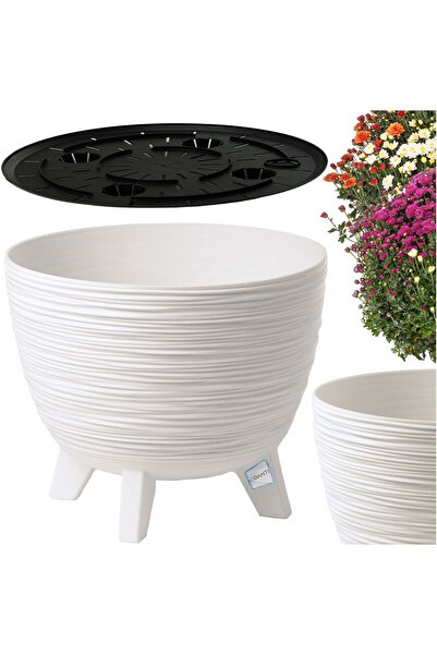 EDANTI Ghiveci de flori pentru cimitir, 29 cm, pe picioare, All Saints, tip b...