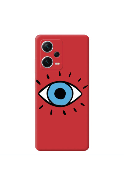 Other Xiaomi Poco X5 Shining Eye Red Colored Silicone TPU Θήκη
