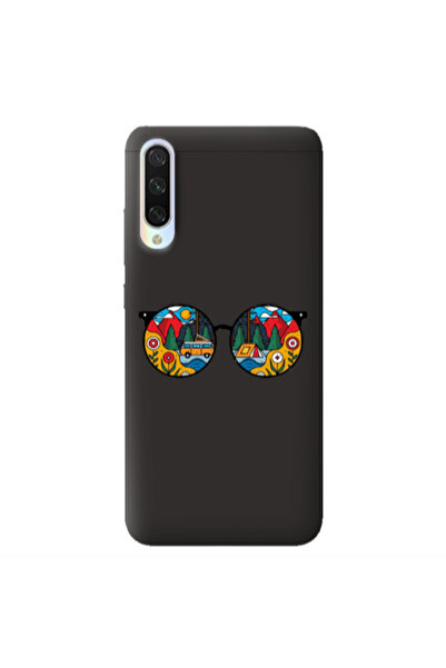 Other Xiaomi Mi 9 Lite Round Glasses Black Colored Silicone TPU Θήκη