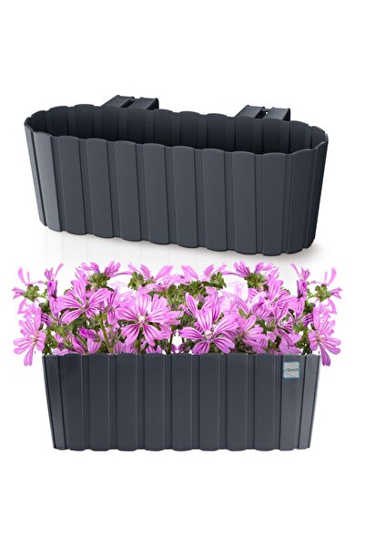 EDANTI Jardinieră suspendată pentru balcon 38,3 cm Antracit