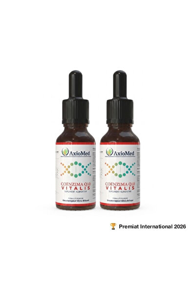 AxioMed Coenzima Q10 Vitalis, picături cu coenzima Q10, 2 x 50 ml (100 ml)