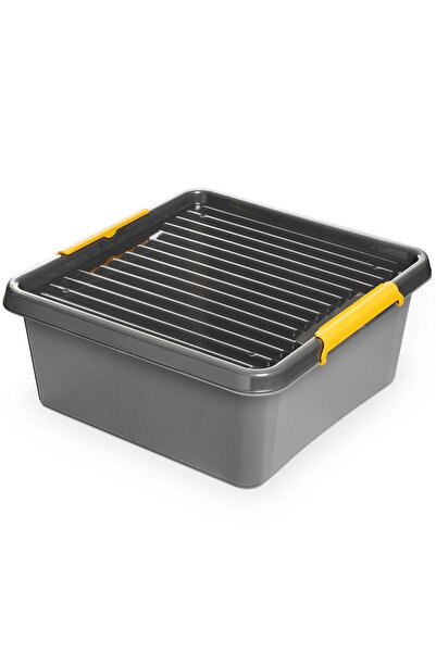 EDANTI Cutie de depozitare din plastic cu capac pentru garaj, depozit, subsol...