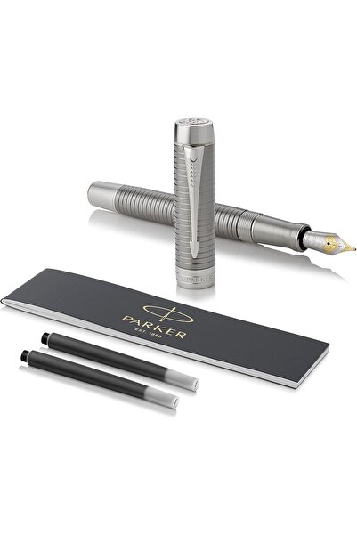 Parker قلم حبر دوفولد روثينيوم منقوش بمناسبة المئوية مع زخارف من البلاديوم وع...