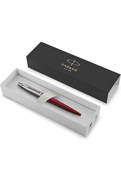 Parker Jotter Stainless Steel Ballpoint Pen with Oblique Nib, with Gift Box