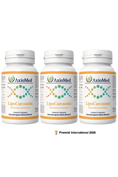 AxioMed LipoCurcumin, curcumină lipozomală, 3 x 60 capsule (180 capsule)