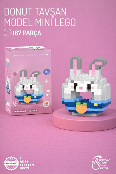 Nandy Home Rabbit Donut Model Character Figure 3D Building Toys