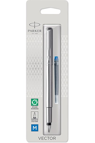 Parker قلم حبر فيكتور |   قلم من الفولاذ المقاوم للصدأ مع حواف من الكروم |   ...