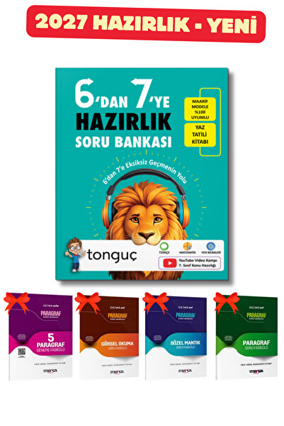 Tonguç Yayınları 7. SINIF - 6'dan 7'ye Hazırlık Kitabı Tonguç ve 4 Paragraf F...