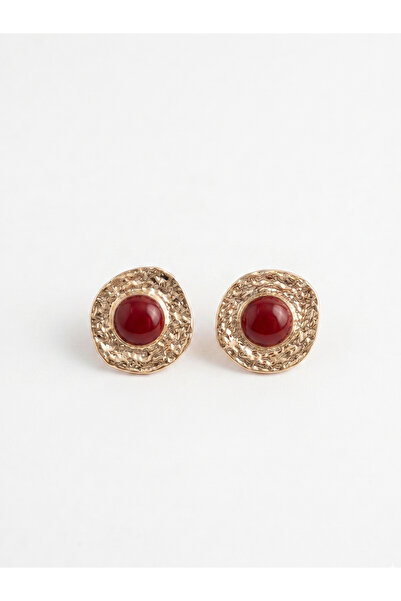 AURRARİ Vintage Burgundy Enamel Earrings